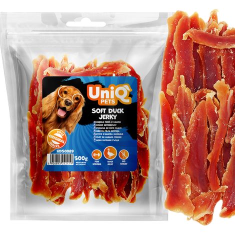 Golosinas para perros Filetes de pechuga de pato blandos (94%) UniQ Pets 500 g