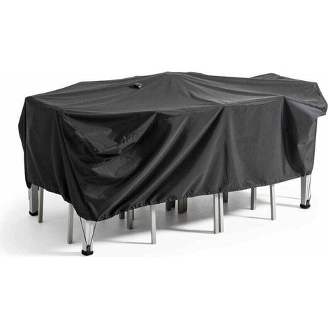 Housse salon de jardin 200 x 130 x 60 cm noire Noir (1/5)