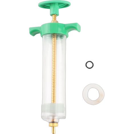 Manuelle Injektionsspritze für die Veterinärmedizin, geeignet für die Haltung von Schweinen, Rindern, Schafen, Hunden und Katzen, 50 ml, 15,8 cm / 6,2 Zoll (1/5)