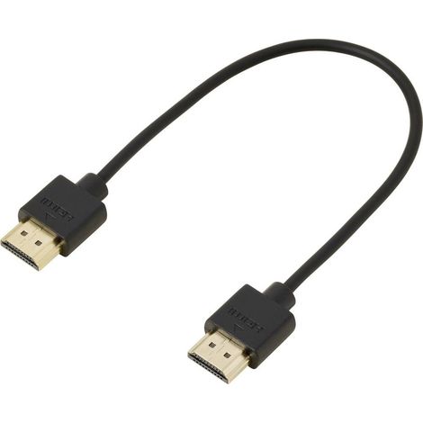 SpeaKa Professional HDMI Cavo Spina HDMI-A, Spina HDMI-A 0.20 m Nero SP-9076308 UHD 4K,, Canale di ritorno, contatti co (1/5)