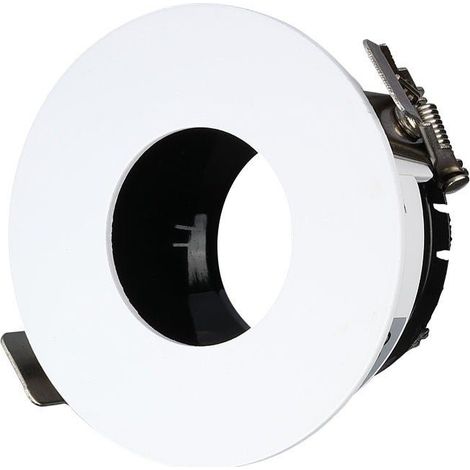 Support Spot Aluminium GU10 LED Rond Orientable ø83 mm - Blanc - SILUMEN