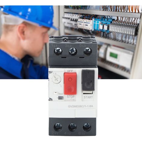Disjoncteur moteur, démarreur moteur, interrupteur de protection, 690 V CA, bouton de démarrage manuel, protection contre les surcharges, montage sur rail, GV2-ME06C 1-1,6 A (1/5)