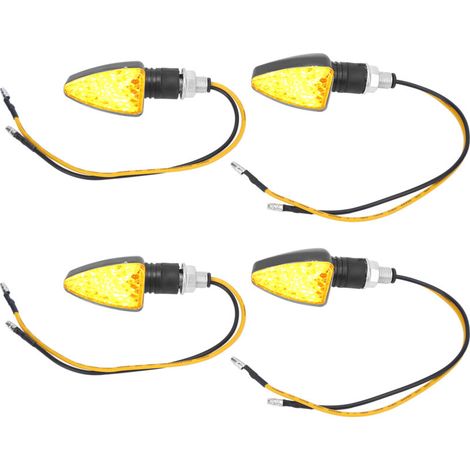 Motorcycle Signal Light ABS Motorcycle Indicator 4 Pieces Triangular Shape For Dirt Bike Electric Scooter 1.5W 12V Car. (1/4)