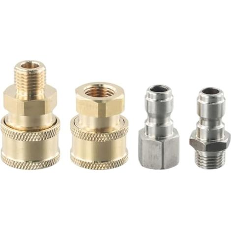 Connecteur à dégagement rapide 6,35 mm, raccord mâle 6,35 mm, adaptateur à dégagement rapide, lance de pulvérisateur pour nettoyeur haute pression (1/5)