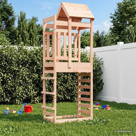 Aire de jeux extérieure : Aire de jeux d'extérieur bois massif de douglas jeu extérieur enfant, aire de jeu jardin, balançoire enfant , pour jardin, usage domestique , enfant 3-8 ans (1/5)