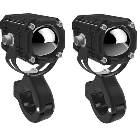 Projecteur de moto LED feux de route 2 pièces 12000LM 120W IP67 lampe de travail étanche avec 4 modes d'éclairage pour camions, tracteurs, remorques, camionnettes, éclairage de jardin, arrière-cour (1/5)