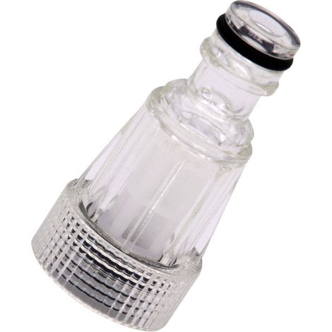 Filtre d'admission d'eau pour nettoyeur haute pression 2 pièces, boîtier transparent, compatible raccords jardin (1/5)