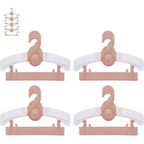 20 stapelbare, rutschfeste Kinderkleiderbügel, verstellbar von 28 bis 36 cm, aus umweltfreundlichem PP, ideal für Baby- und Kleinkinderkleidung (1/5)