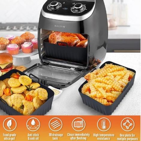 Silicone Accessoires Airfryer pour Max Dual Zone AF400EU AF300EU 9.5L, Insert en silicone Air Fryer Accessories (1/4)