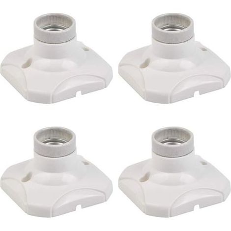 Douille de lampe LED E27 avec support mural, culot blanc pour ampoule (AC 220-250V) – Idéal pour couloir, escalier, chambre et cuisine (1/2)