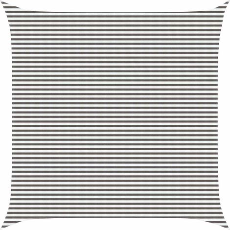 Sunshade Sail Light Grey and White 6 x 6 m HDPE vidaXL