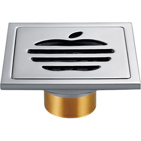Drain de Douche en acier inoxydable avec Passoire Filtre Drain de Douche Carré Siphon De Sol Anti-Odeur pour salles (1/5)