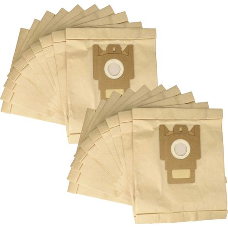 vhbw 20x Vacuum Cleaner Bag compatible with Hoover type M Vacuum Cleaner, type M 28 cm x 20.5 cm, Sand-Coloured