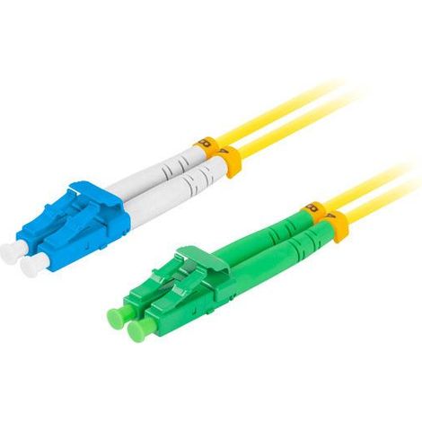 Lanberg SM LC/APC-LC/UPC Duplex-Glasfaser-Patchkabel 3,0 mm lszh G657A1 1 m gelb (1/3)