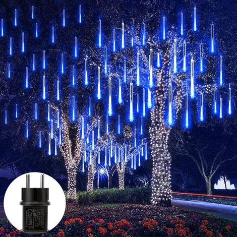 Guirlande Lumineuse Pluie Météore - 288 LED SMD2835 - Étanche IP65 - 8 Tubes de 50 cm - Alimentation 7 V CC - Pour Décoration Extérieure Jardin Fête Noël (1/5)