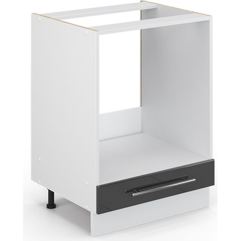 Küchenschränke Fame-Line, Anthrazit Hochglanz, 60 cm ohne Arbeitsplatte, Vicco
