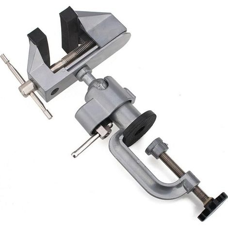 Mini tornillo de banco giratorio de 360 grados para joyeros, artesanos, reparadores, tornillo de banco portátil. (1/5)