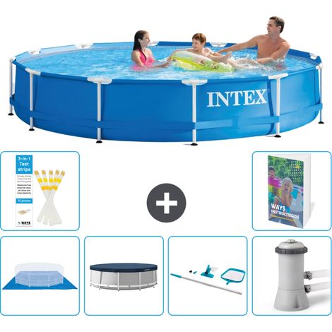 Frame Pool Rund - 366x76 cm - 7-teilig S51