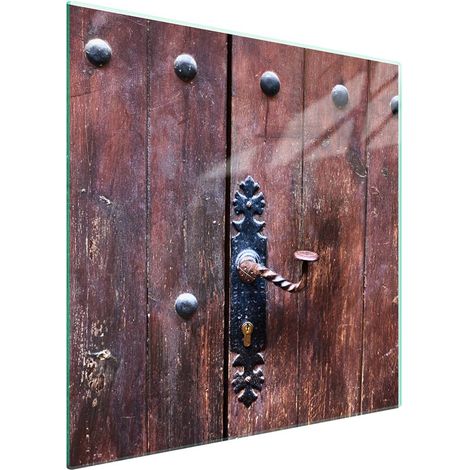 Plaque de protection en verre pour poêle à bois 50x52 (1/5)
