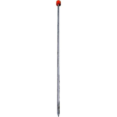 Piquet de chantier en acier 1m – Tête ronde rouge – Diamètre 14mm – Poids 1,40kg – Balisage sécurisé pour chantiers