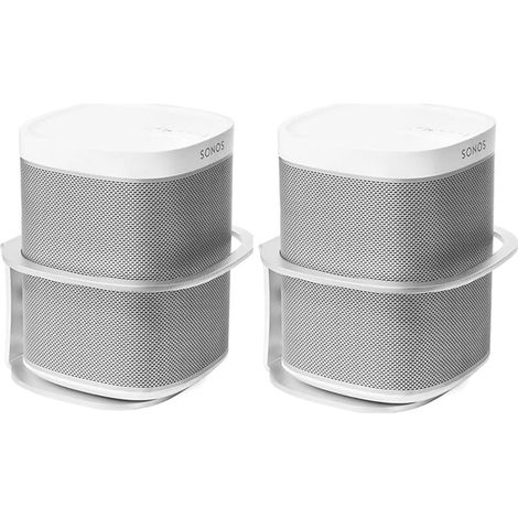 Für Sonos One SL/Play: 1 Halterung, Wandhalterung mit integriertem Kabelmanagement, Zubehör für Smart-Home-Lautsprecher (Silber, YTGJ), 2 Stück (1/5)