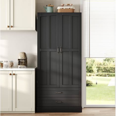 Armario despensa cocina con cajones y baldas MDF OKMYHOME (1/5)