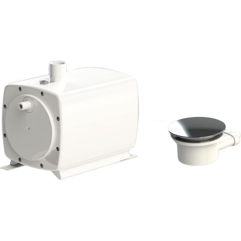 Pompe Relevage Et Bonde - Receveurs Extra-Plats - Douche Italienne - Sans Fil - Haut Débit - Pompe : 29,5 x 17,8 x 29,8 cm - Bonde : Ø12,8 x 19,6 x 5,7 cm - 400W (1/5)