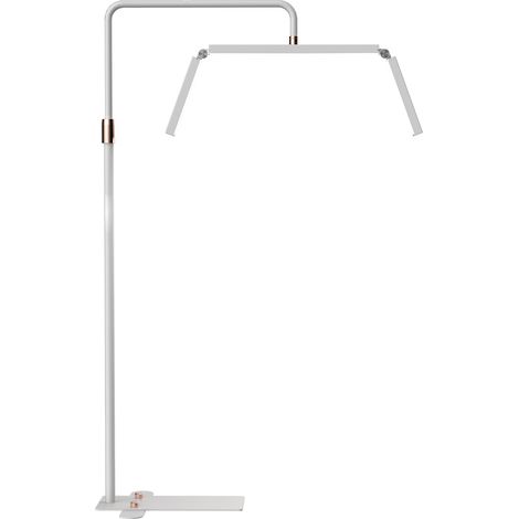 LAMPE LED LUNE PLIABLE AU SOL 40W, 3200K-5600K, PIED 1,8M, TÉLÉCOMMANDE, BLANCHE, 100-240V (1/5)