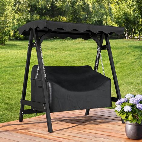 Hamac schwarz en oxford-Stoff 142 x 76 x 81 cm (1/5)