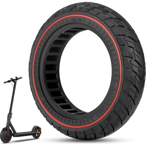 Pneu 60/70-7.0 pour Xiaomi 4 Pro, en caoutchouc plein, résistant à l'abrasion et à la crevaison, sans entretien et durable, 10 ", en caoutchouc plein pour scooter électrique Xiaomi 4Pro (fente (1/5)