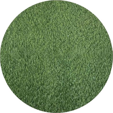 Tapis en Gazon Artificiel Rond 60 CM Faux Gazon Synthétique Vert Décoration Extérieure pour Terrasse et Espace Urbain Tapis Décoratif Solide et Léger (1/5)