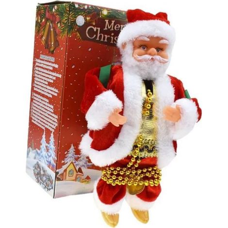 Jouet Électrique Musical - Père Noël Grimpeur - Peluche Douce - 3 Vitesses - Décoration de Noël (1/5)