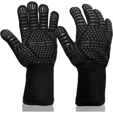 Ofenhandschuhe, Schnittfeste Grillhandschuhe, rutschfeste Silikon-Grillhandschuhe, Sicherheits-Küchenhandschuhe für Männer MUMU