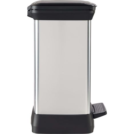 Curver Deco Mülleimer 30 L Silber Polypropylen (1/5)