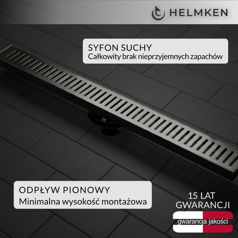 Helmken 37208605 Linienablauf, 600 x 100 mm, Graphit (1/5)