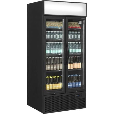 Réfrigérateur Vitré Professionnel Noir - TEFCOLD (1/5)