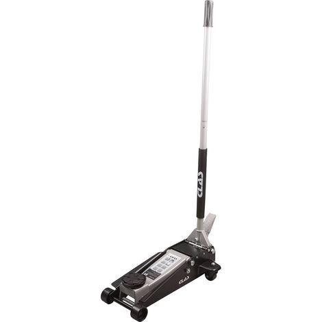 Clas – Cric rouleur hydraulique 3T à pédale d'approche H.130 à 465mm – Système anti-surcharge – Double piston – Roues en fer (1/5)