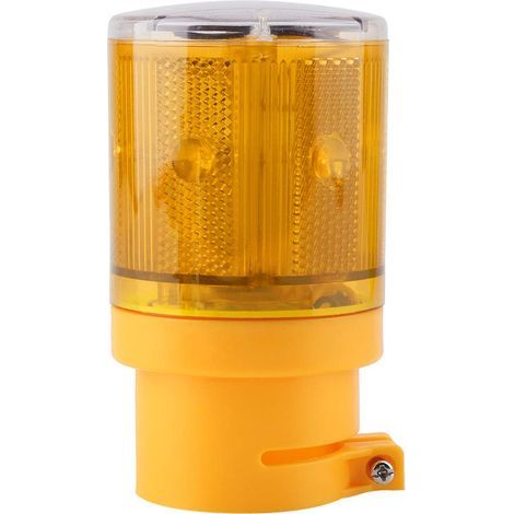 Voyant solaire à DEL clignotant Commande sans fil de jardin Signal de signalisation de jardin Clignotant Barricade Lumière Route Construction Signaux de sécurité Feu Flash Feu clignotant(JAUNE) (1/5)