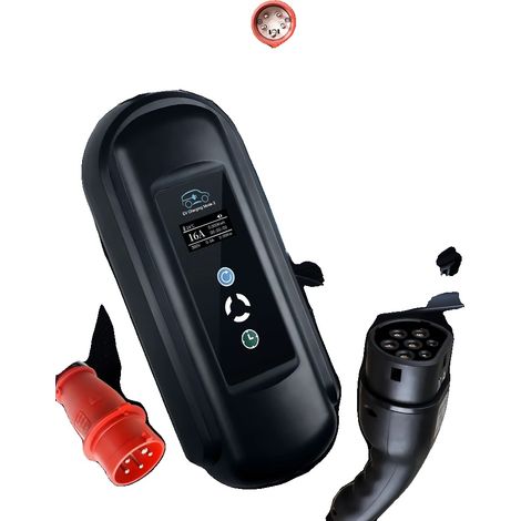 Chargeur EV, Sortie 11KW, Compatibilité Type 2, noir, Type2 (1/2)
