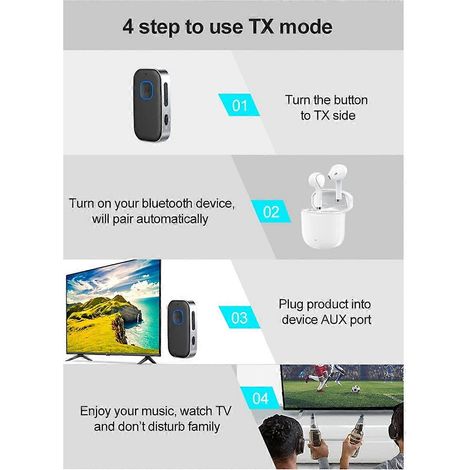 Tragbarer, drahtloser Bluetooth-Empfänger und -Sender (2-in-1) (1/5)