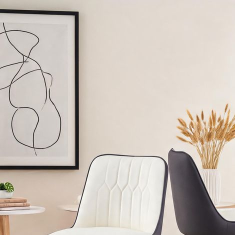 Lot de 2 tabourets de bar en simili cuir et métal 100 cm gris (1/5)