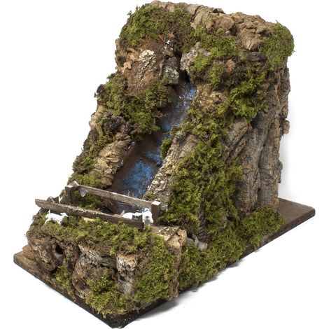 Ruscello per Presepe con Ponte Cascata 33x18 cm 11632 (1/5)