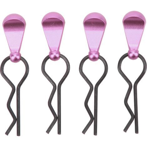 4 pièces attaches de carrosserie métalliques avec languettes pour voitures télécommandées 1/8 1/10, pièces de rechange dorées (1/4)