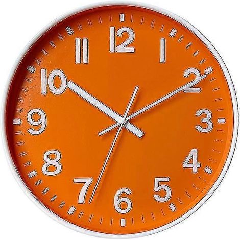 Geräuschlose 30 cm Wanduhr mit schleichender Sekunde und arabischen Ziffern (ohne Ticken) zur Dekoration von Wohnzimmer, Küche, Büro und Schlafzimmer
