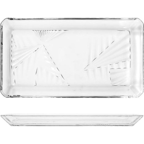 Lot de 2 plateaux en verre Madlen 22x12 cm (1/3)