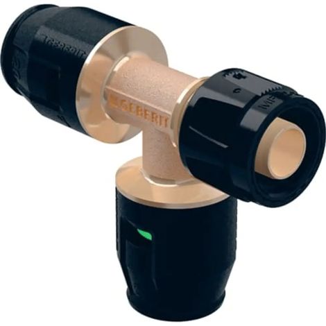 Geberit PushFit Transición en T con MasterFix, ramal, DN 15 / 15 / 15, 651.503.00.1