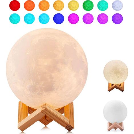 Lampe lunaire Multicolor Moon Light avec télécommande et modes d'éclairage 15 cm. 15x15x15 cm (1/4)