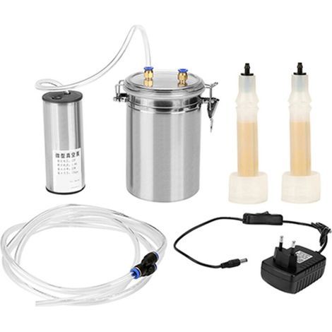 2L tragbare elektrische Melkmaschine, Edelstahl, für Schafe (EU-Stecker 110-240V)
