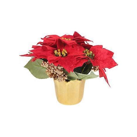Weihnachtsdekoration im Topf, künstliche Pflanze, Tischdekoration, Topfblumen-Dekoration
