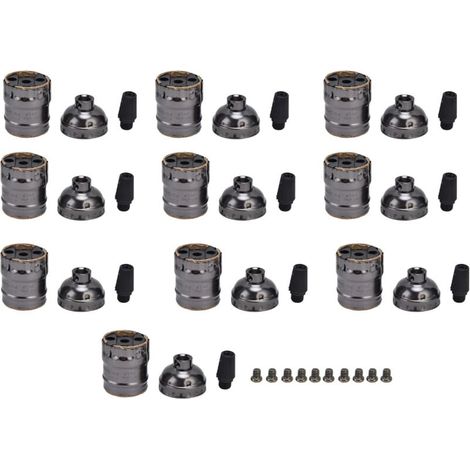 ZVD Support de lampe rétro, 10 pièces, douille d'ampoule de plafond en aluminium Durable et élégante pour ampoule E26 E27 (1/4)